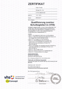 Qualifizierung zur Schulbegleiterin